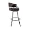 Armen Living Valerie 30" Swivel Brown Faux Leather and Java Brown Metal Bar Stool LCVLBAJVCHO30 - alternate 2